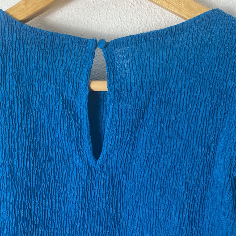 Express Blue Ruffle Top - Picture 6 of 7